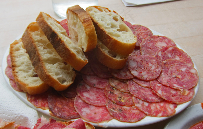 午餐肉,牛肉,猪肉,四川腊肉,香肠,Salumi Plate-西雅图Salumi