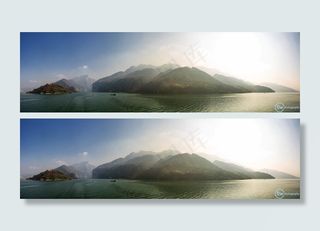 天空,风景,图画,山峦,江河,长江全景