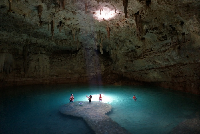 洞穴溶洞,脚,墙,拖鞋,台灯,Cenote