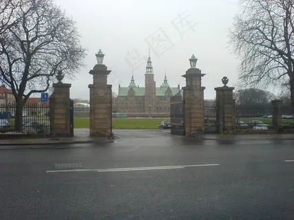 传统建筑,街道,树,城市街道,德里,罗森堡城堡