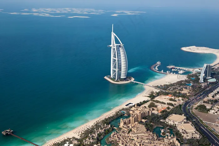 迪拜-Burj Al Arab-直升机景观