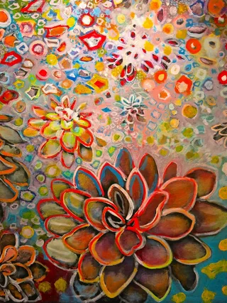 太阳永远不会升起...但是我们这样做：爆炸大丽花花系列，绘画，斯科特·理查德（2014）