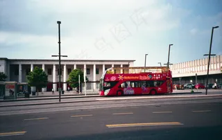 天空,桥梁,轿车,街道,天桥,红色巴士