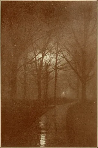 隔热砖,花纹纸,羊皮纸背景,砖石材,木纹,图片来自“乡村和海边的人生诗”（1920年）第14页