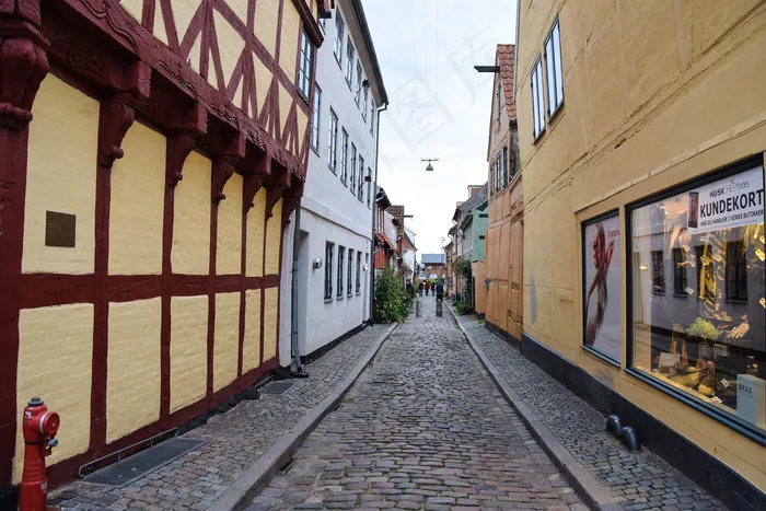 巷道,城市街道,街道,地板砖,民居,街景
