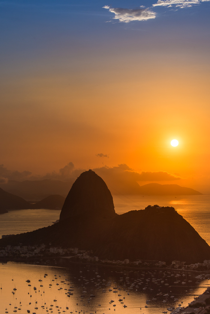 天空,山峦,霞光,江河,湖泊,甜面包-里约热内卢