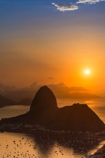 天空,山峦,霞光,江河,湖泊,甜面包-里约热内卢