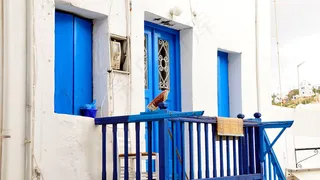 公共设施,门,床,室内一角,烤漆房,米科诺斯岛1216