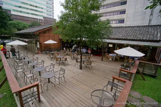 现代建筑,盆栽植物,露天咖啡,建筑,树,DSC00819