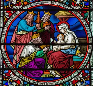 细节，彩绘玻璃窗n.38，林肯大教堂