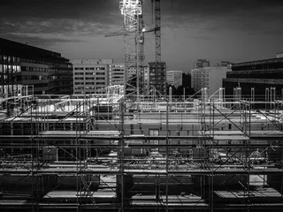 建筑,火箭,夜景照明,载人飞行,都市夜景,施工现场旧停车库Keibelstraße