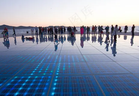 人物活动,地板砖,群艺馆,金属栏杆,街道,海洋器官-克罗地亚扎达尔