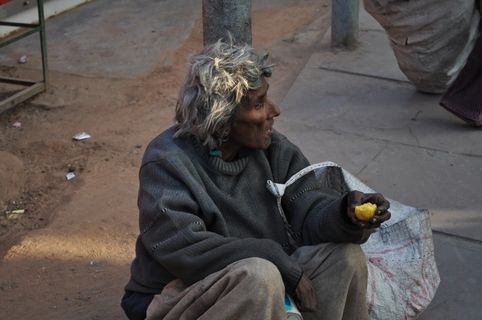 晚上在新德里Chandni Chowk