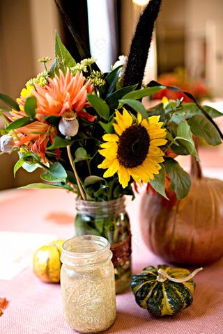 向日葵,扶郎,太阳花,单面花束,仿真花卉,餐桌装饰。