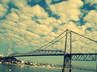 桥梁,吊桥,海洋,贝雷桥,埃尔西里奥·卢兹（HercílioLuz）