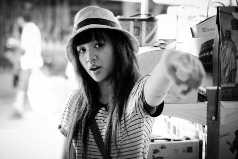 美女,人物特写,屏幕截图,帽子,女孩,表明