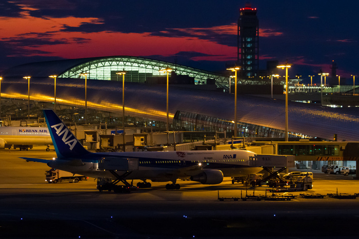 都市夜景,桥梁,夜景摄影,城市夜景,大庆市,ANA B767-300ER到达现场6。
