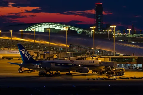 都市夜景,桥梁,夜景摄影,城市夜景,大庆市,ANA B767-300ER到达现场6。 都市夜景,桥梁,夜景摄影,城市夜景,大庆市,ANA B767-300ER到达现场6。