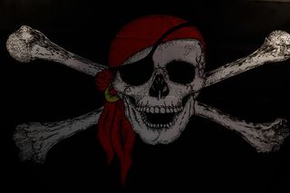 骷髅,手,骷髅头,玩具,海盗旗