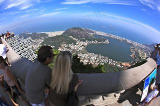 海洋,山峦,城楼,湖泊,自然/人文景观,里约热内卢的广阔视野