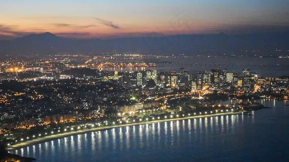 夜景照明,都市夜景,城市夜景照明,江河,天空,里约热内卢 夜景照明,都市夜景,城市夜景照明,江河,天空,里约热内卢