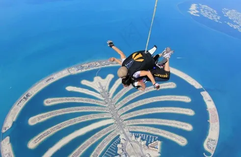 ,海洋,,极限跳伞,迪拜跳伞-世界各地