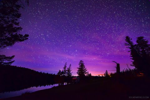 卷积云,月夜,北极光,天空,极光,紫色夜空 卷积云,月夜,北极光,天空,极光,紫色夜空