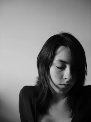 美女,头发,钢笔画,时装T台,照片,失望的