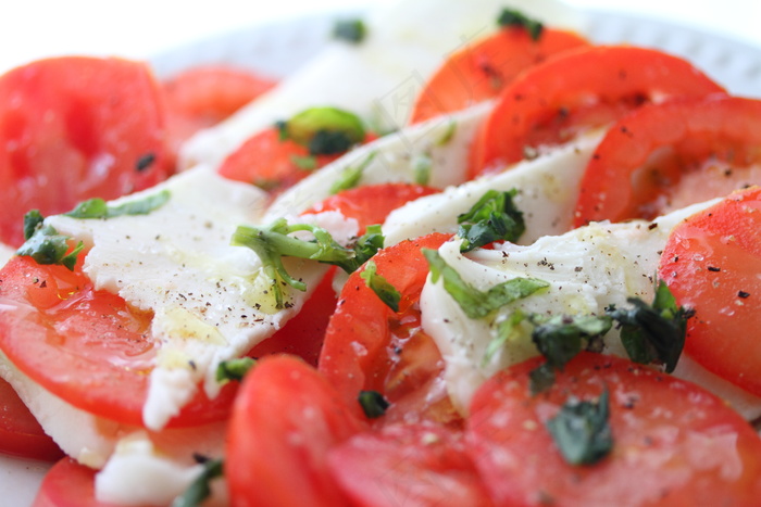 西瓜,沙拉,蔬菜沙拉,北极贝,水果沙拉,卡普雷塞沙拉