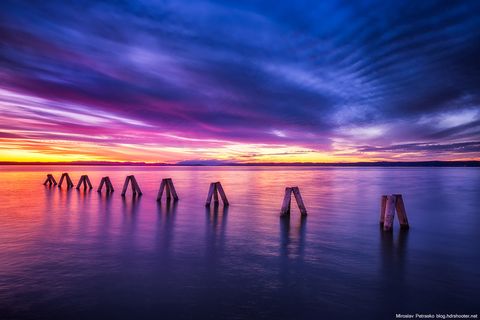 天空,湖泊,海洋,卷积云,霞光,疯狂的天空