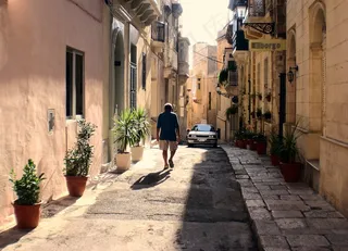 街道,巷道,城市街道,民居,地板砖,瓦莱塔街