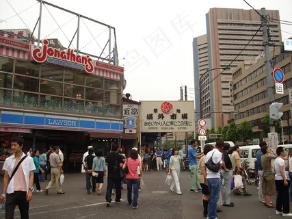 街道,步行街,城市街道,巷道,建筑,欢迎来到筑地市场