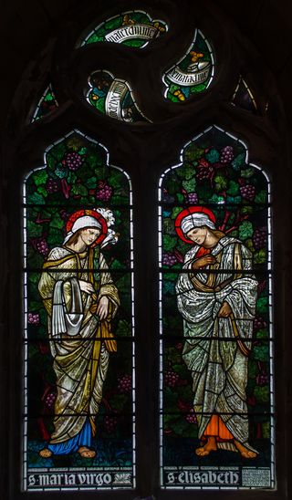 彩绘玻璃窗，圣玛丽抹大拉教堂，海上圣伦纳德斯