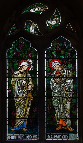 彩绘玻璃窗，圣玛丽抹大拉教堂，海上圣伦纳德斯