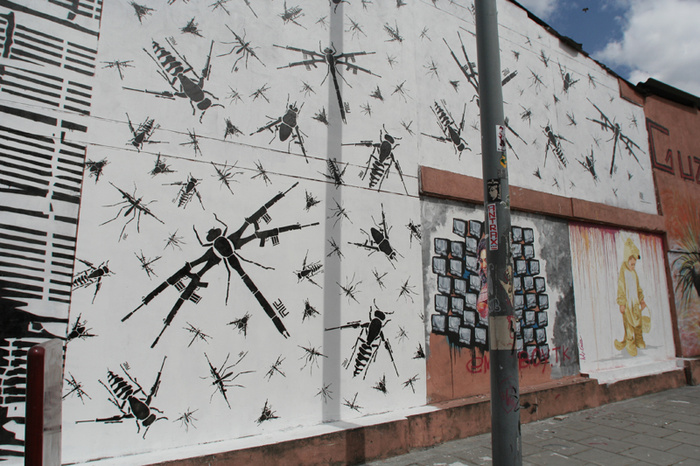 绘画,枯枝,杆塔,电线杆,冰雪,波哥大钢板蜡纸节2010