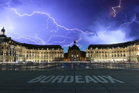 天空,都市夜景,建筑,灯,风景,波尔多