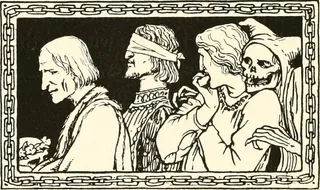 图片来自“死去的佛罗伦萨面具：其中一些死亡的精选碎片以及他所玩过的伟大游戏的结局得到了成功”的第57页的图片”（1895年）