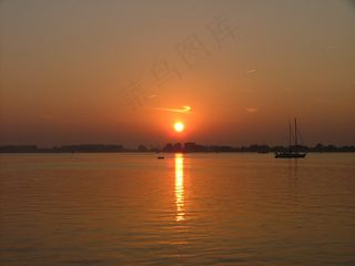 天空,湖泊,海洋,街灯,灯,NIke在空中