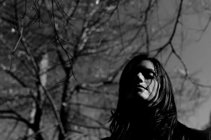 人物特写,雪树银花,美女,天空,树,莫妮卡＃1