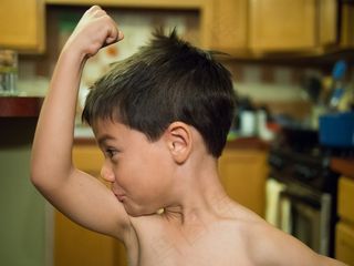 合照,SPA,美女,女孩,男孩,亲吻他的二头肌