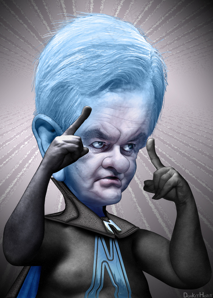 Newt Gingrich-megaNewt漫画