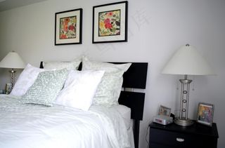 床,丝绸家纺,酒店房间,卧室,床头柜,百利宫房地产/诺斯维尔森林