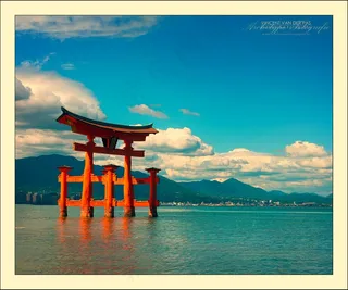 牌楼,亭楼,海洋,湖泊,屏幕截图,宫岛大门神社（已开发）