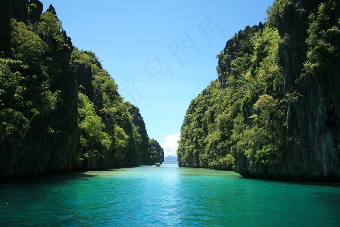 江河,山峦,峡谷,湖泊,树,爱妮岛巴拉望大泻湖