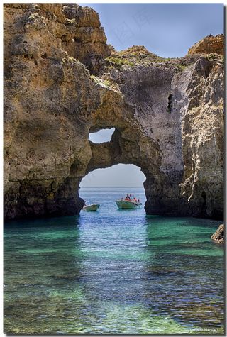 瀑布,风景,工艺品,湖泊,拉各斯葡萄牙