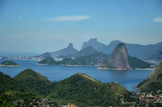 江河,湖泊,山峦,海洋,天空,里约热内卢的提拉多视觉艺术博物馆