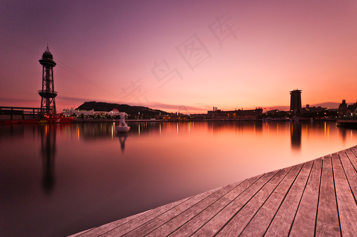 天空,湖泊,海洋,桥梁,江河,巴塞罗那|海港