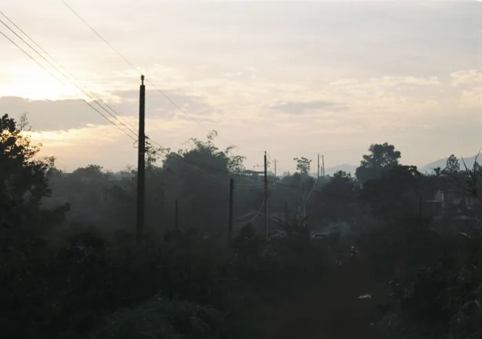 树,天空,晨曦,风景,山峦,vàorẫysớm...
