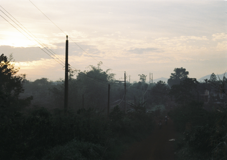 树,天空,晨曦,风景,山峦,vàorẫysớm...