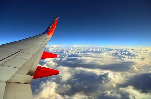 机场,飞机,天空,卷积云,云层,飞西南！